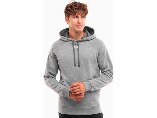 Under Armour Bluza z kapturem męska Under Armour Rival Fleece Hoodie szara 1379757 025 XL