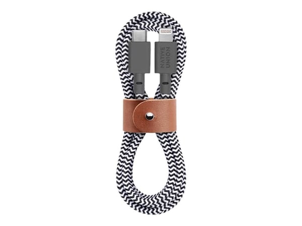 Native Union Belt - Lightning-kabel - Lightning hane till 24 pin USB-C hane - 1.2 m - zebra