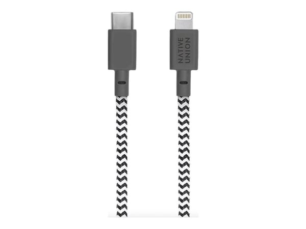 Native Union Belt - Lightning-kabel - Lightning hane till 24 pin USB-C hane - 1.2 m - zebra