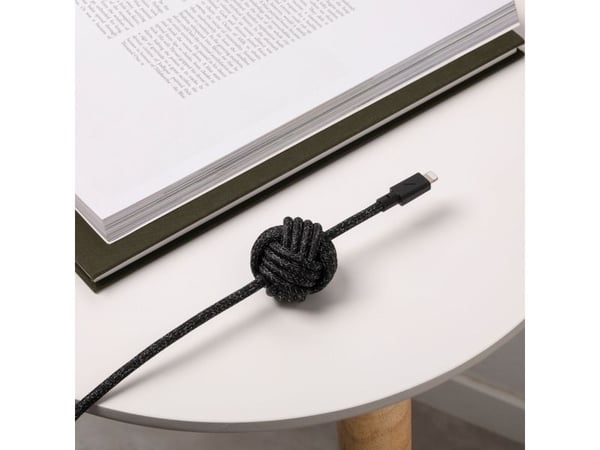 Native Union Night Cable, 3 m, Lightning, USB C, Uros, Uros, Musta, Harmaa