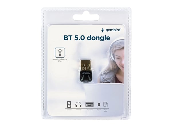 Gembird BTD-MINI6 - Nettverksadapter - USB 2.0 - Bluetooth 5.0 - Klasse 2