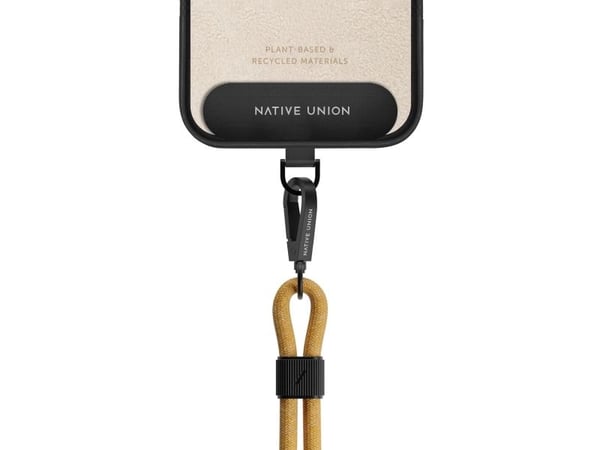 Native Union SLING-UNI-KFT-RP2, Strop / Belte, Gult, Metall, Polyetylentereftalat (PET), Resirkulert polyester, Termoplastisk polyuretan (TPU), Uni...