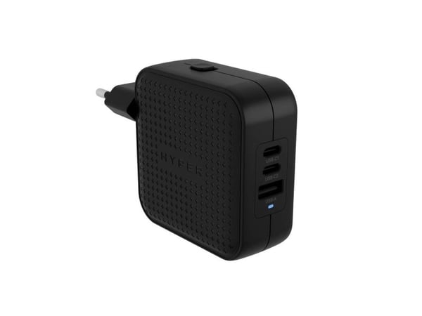 Targus HyperJuice - Strømadapter - GaN - 70 watt - QC 3.0, Power Delivery 3.0 + PPS - 3 utgangskontakter (USB, 2 x USB-C) - svart