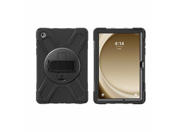 4smarts GRIP - Baksidedeksel for nettbrett - robust - polykarbonat, termoplast-polyuretan (TPU), gummi - svart - for Samsung Galaxy Tab A9+