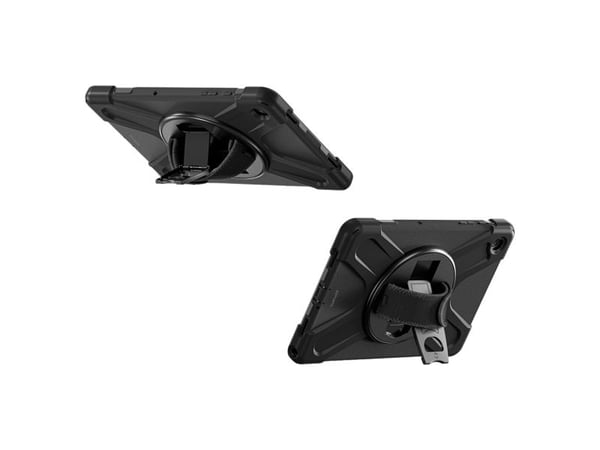 4smarts GRIP - Baksidedeksel for nettbrett - robust - polykarbonat, termoplast-polyuretan (TPU), gummi - svart - for Samsung Galaxy Tab A9+