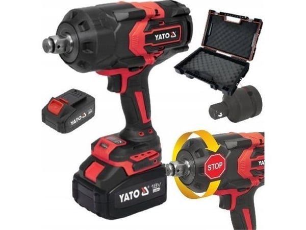 YATO slagtrekker 18V 3/4" 2400Nm uten batteri. I lader. - SOLO
