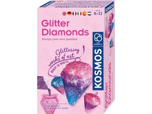 Kosmos Glitter Diamonds, Eksperiment sett, Kjemi, 8 år, Lyserosa