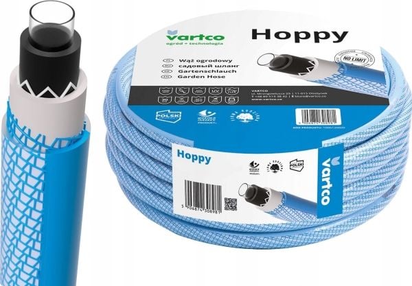 Vartco trädgårdsslang 3/4" 50 m 6-lagers HOPPY TFS (1006340050)