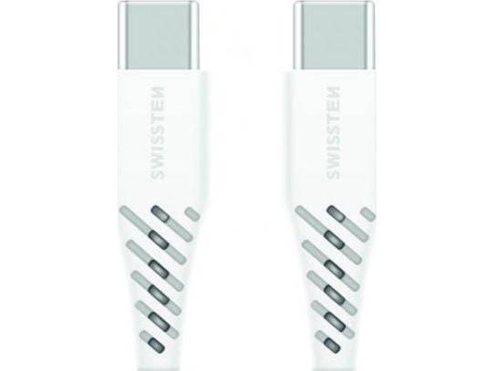 Swissten USB-C - USB-C 1,5 m valkoinen kaapeli (71506520)