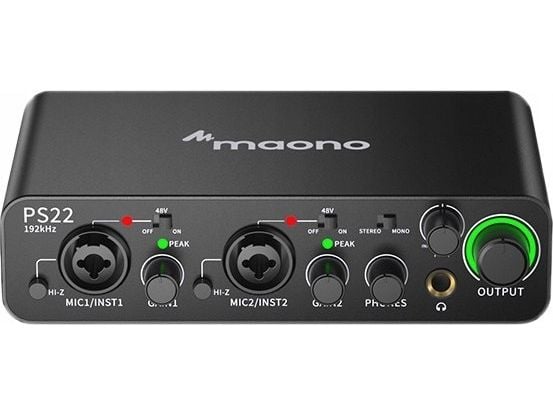 Maono Audio Interface Ljudkort Musikmixer Vlog 2x Xrl Trs / Maono Ps22