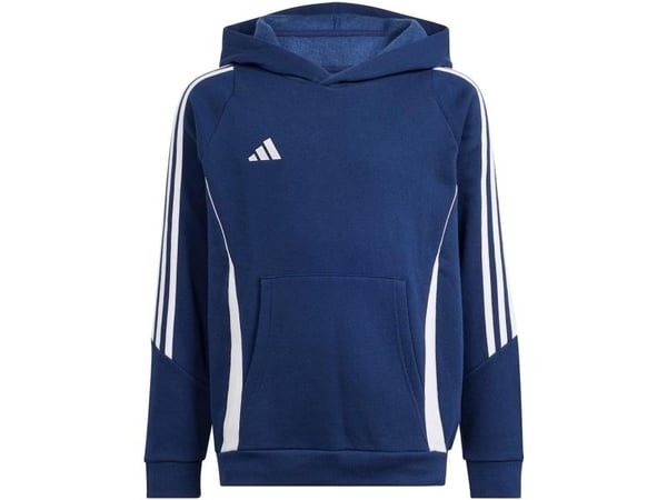 Barnebluse adidas Tiro 24 Hooded Sweat mørkeblå IR7504 (140cm)