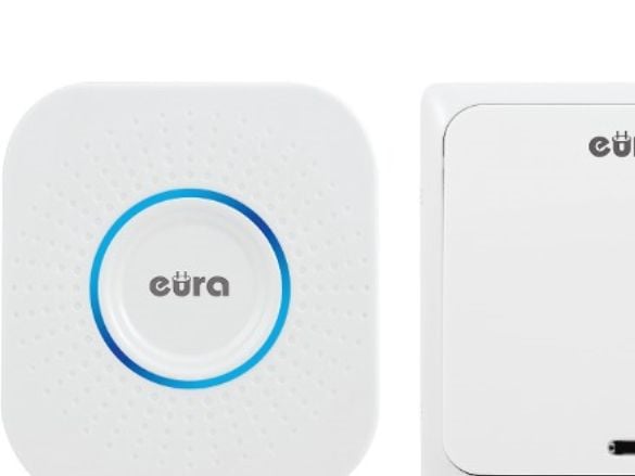 Eura trådløs ringeklokke ''EURA'' WDP-82H2 ''CHILL-OUT'' batterifri, knapp (kinetisk), utbyggbar