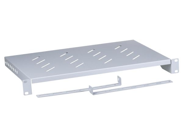 Lanberg - Rackhylde - vihreä, RAL 7035 - 1U - 19"