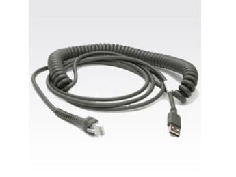 Zebra - USB-kabel - USB - 2.7 m - rullet sammen - for Symbol LS2208, LS4208, LS4278; Zebra VC80X