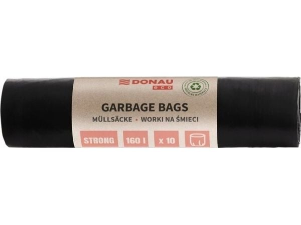 Donau søppelsekker ECO* kraftige (LDPE) 160 l 10 stk svarte
