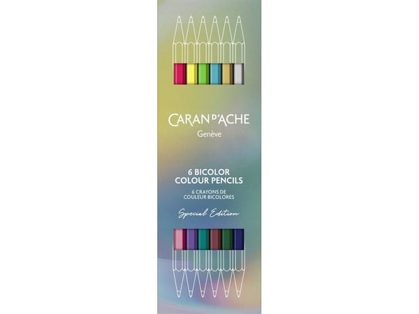Caran d`Arche färgpennor Bicolore Claim Your Style, upplaga 5, i förpackning, 6 st.