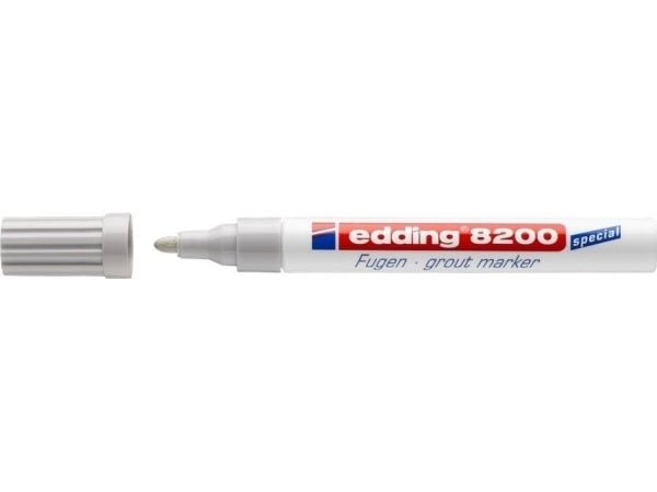 Edding 8200, Harmaa, Valkoinen, Pyöreä pää, Pyöreä, 2 mm, 4 mm