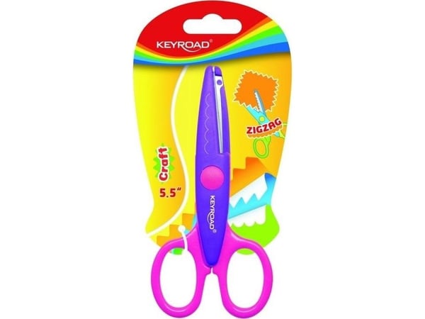 Keyroad matesaks KEYROAD Craft dekor zigzag 13 cm blister mix farger