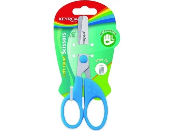 Keyroad KEYROAD koulusakset, 13cm, vasenkätinen, läpipainopakkaus, sekaväriset, sekoitusvärit
