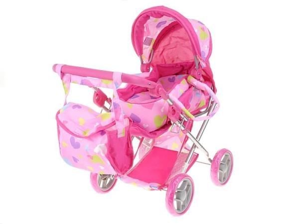 Ryggsekk rosa med fargerike hjerter M2112 123274-549050 Adar