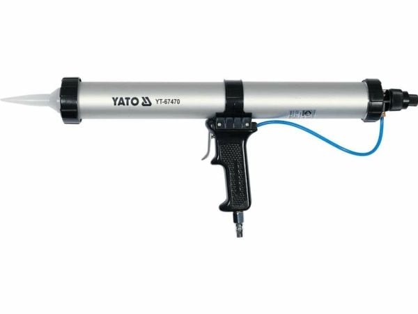 Yato YT-67470, Pneumatisk fugepistol, Sort, Sølv, Aluminium, Aluminium, 600 ml, 380 mm