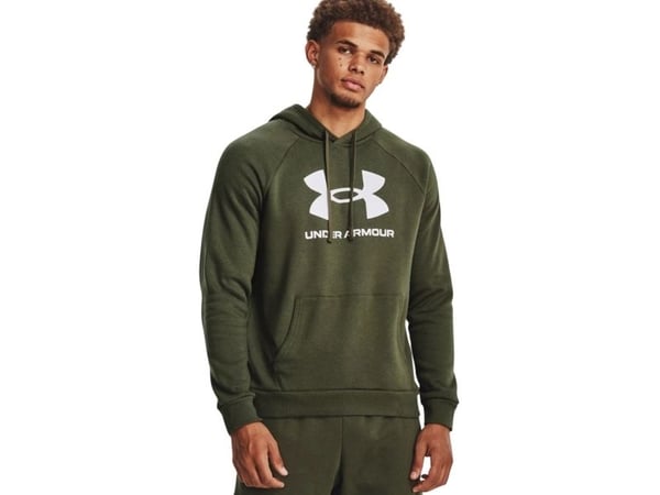 Under Armour Rival Fleece Logo HD herresweatshirt oliven 1379758 390 M