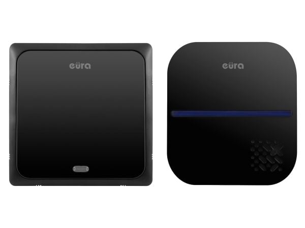 Eura trådløs dørklokke "EURA" WDP-84H2 "BLUES" batteriløs svart