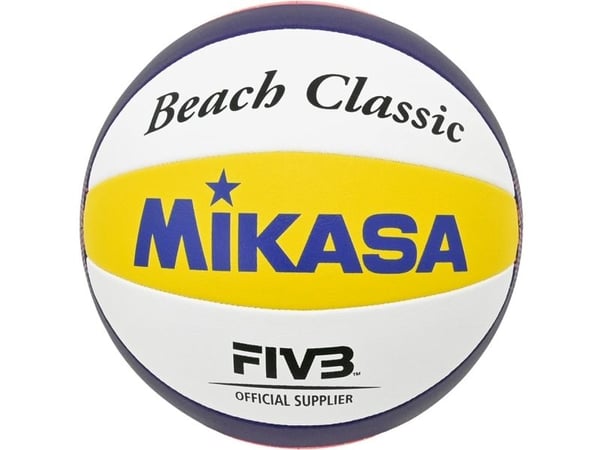 MIKASA BV551C, 10-panel ball, Sininen, Valkoinen, Keltainen, Komposiitti, Nailon, Ulkona, 66 - 68 cm, FIVB