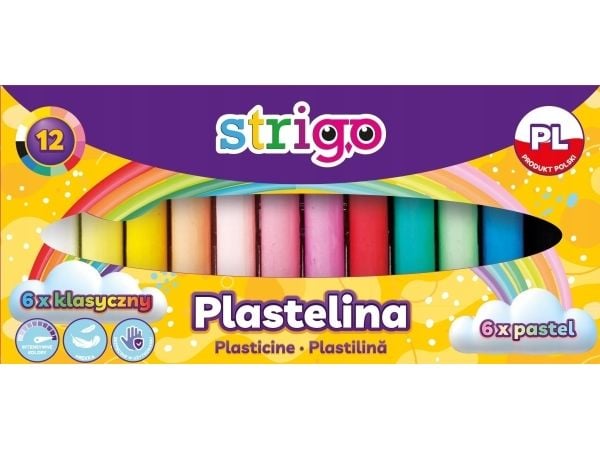 Strigo modellera 12 färger, klassiska pasteller