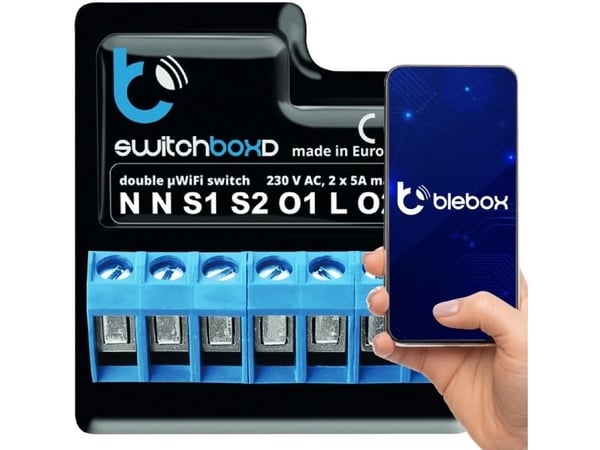 Blebox switchBoxD - Kontroller - trådløs - Wi-Fi - 2.4 Ghz