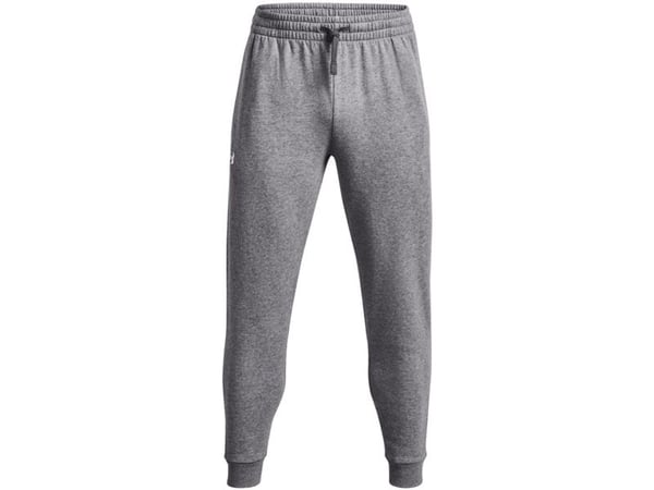 Under Armour UA Rival Fleece, Treningsbukser, Hankjønn, Grå, Voksen, Light Heather / White, Monokromatisk