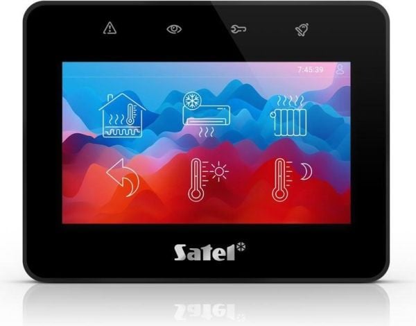 Satel INT-TSG2-B, 10,9 cm (4.3"), 480 x 272 piksler, LCD, Sort, Vegg/bordplate, 12 V