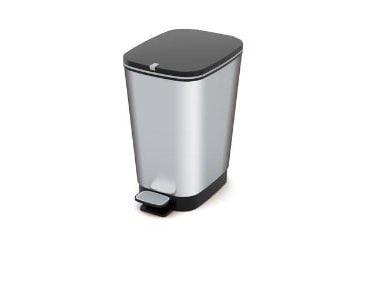 Curver CHIC BIN STYLE avfallsbeholder M 25L, sølv 272236
