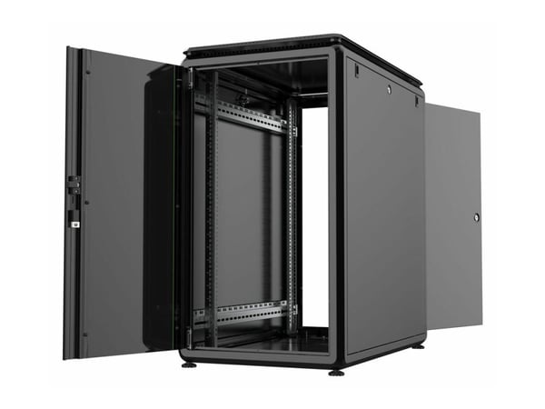 Lanview by Logon - Rack skåp - 600 x 1000 mm, data line - fristående - svart, RAL 9005 - 20U - 19"