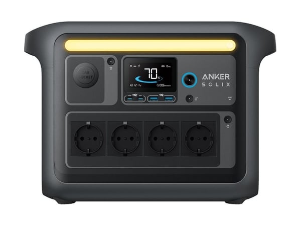 Anker SOLIX C1000X - Bærbar strømstasjon - 1800 watt - litium-jernfosfat - 1056 Wh - utgangskontakter: 6