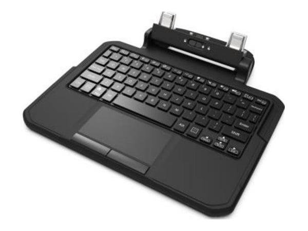 Zebra - Tastatur - 2-i-1 - med styreplate - bakbelysning - dokk - QWERTY - amerikansk engelsk - tastsvitsj: Scissor-Switch