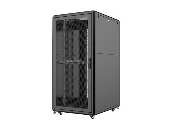 Lanview by Logon Server Line - Rack skåp - 800 x 1000 mm - med 4 kylfläktar - fristående - svart, RAL 9005 - 32U - 19"