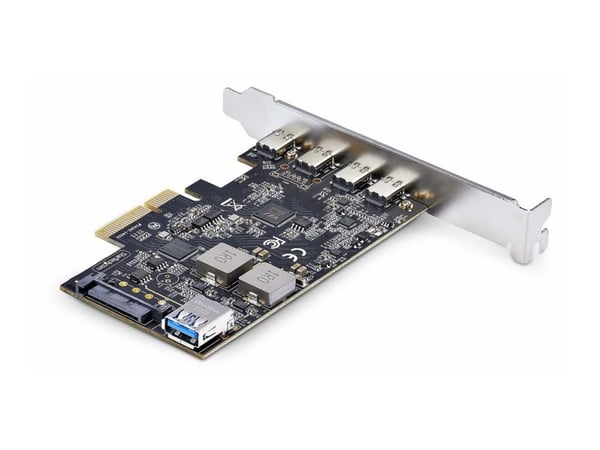 Startech 5-Port USB PCIe Card, USB 3.2 10Gbps, PCI Express Card with 4x USB-C Ports, 1x USB-A Internal Port, USB PCIe Controller Card, Windows/macO...
