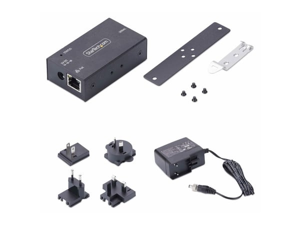 Startech Serial to Ethernet Adapter, IP LAN to RS232 DB9 Converter - Enhetsserver - PoE - 100Mb LAN, RS-232 - vegg- / DIN-skinnemonterbar - TAA-sam...
