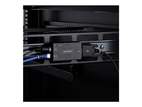 Startech Serial to Ethernet Adapter, IP LAN to RS232 DB9 Converter - Enhetsserver - PoE - 100Mb LAN, RS-232 - vegg- / DIN-skinnemonterbar - TAA-sam...