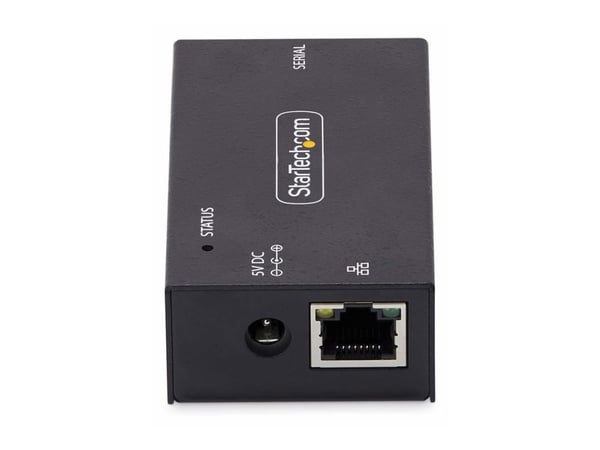 Startech Serial to Ethernet Adapter, IP LAN to RS232 DB9 Converter - Enhetsserver - 100Mb LAN, RS-232 - vegg- / DIN-skinnemonterbar - TAA-samsvar