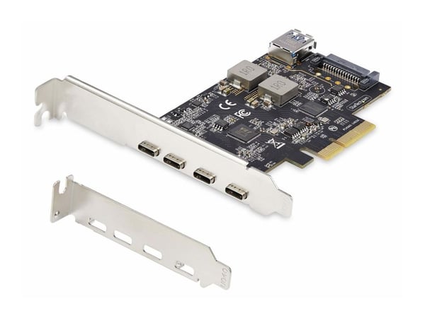 Startech 5-Port USB PCIe Card, USB 3.2 10Gbps, PCI Express Card with 4x USB-C Ports, 1x USB-A Internal Port, USB PCIe Controller Card, Windows/macO...