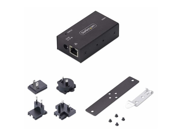 Startech Serial to Ethernet Adapter, IP LAN to RS232 DB9 Converter - Enhetsserver - 100Mb LAN, RS-232 - vegg- / DIN-skinnemonterbar - TAA-samsvar