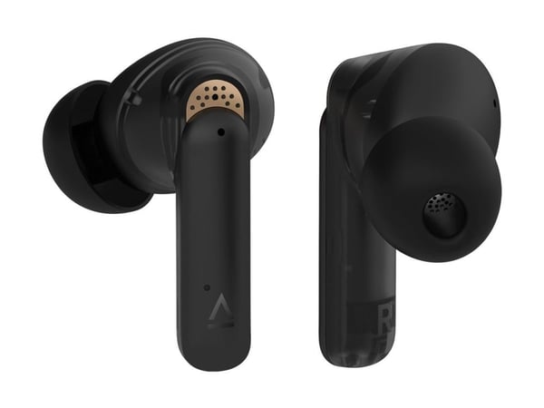 Creative Aurvana Ace 2 - True wireless-hodetelefoner med mikrofon - i øret - Bluetooth - aktiv støydemping - gjennomskinnelig sort, bøkker
