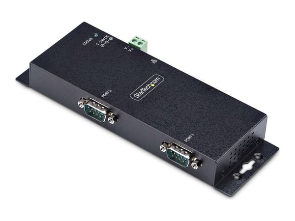 Startech 2P Serial to Ethernet Adapter, IP LAN to RS232 DB9 Converter - Enhetsserver - 2 porter - 100Mb LAN, RS-232 - vegg- / DIN-skinnemonterbar -...