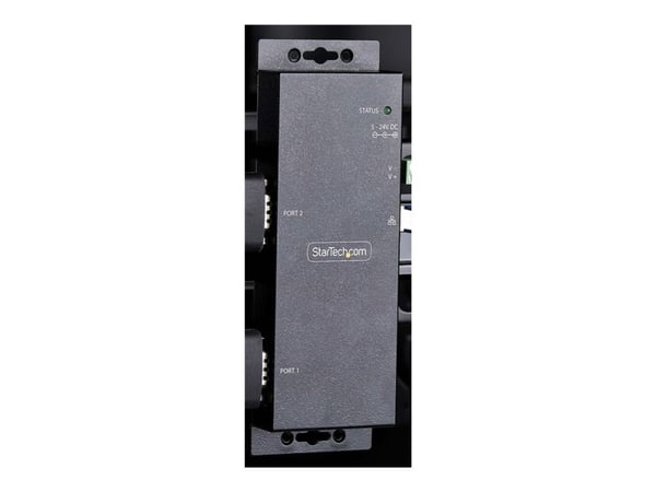 Startech 2P Serial to Ethernet Adapter, IP LAN to RS232 DB9 Converter - Enhetsserver - 2 porter - 100Mb LAN, RS-232 - vegg- / DIN-skinnemonterbar -...