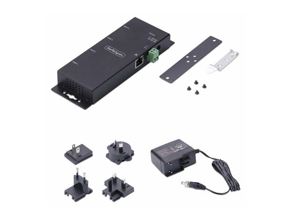 Startech 4P Serial to Ethernet Adapter, IP LAN to RS232 DB9 Converter ...