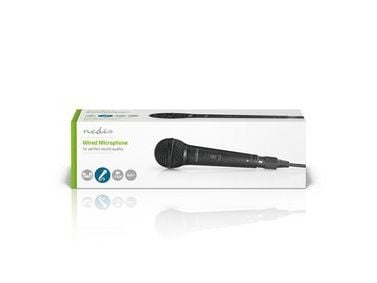 Nedis MPWD25BK, Instrumentmikrofon, 72 dB, 80 - 13000 Hz, 600 O, Kardioide, Koblet med ledninger (ikke trådløs)