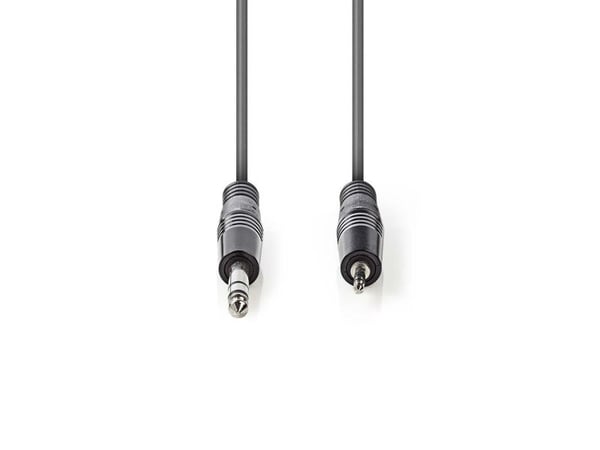 Nedis COTH23205GY30, 6.35mm, Hankjønn, 3.5mm, Hankjønn, 3 m, Grå