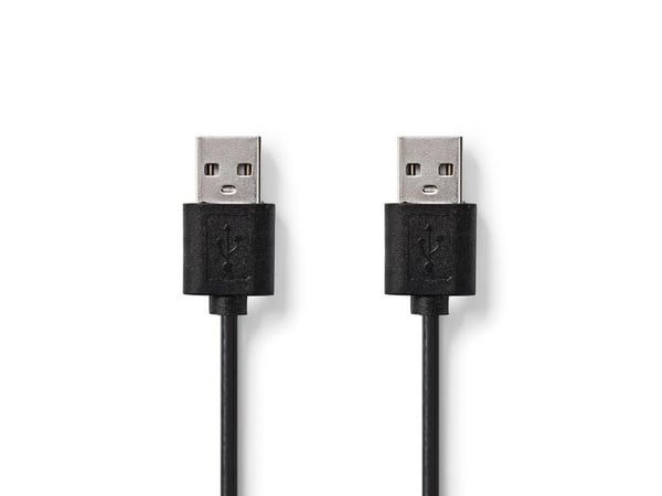 Nedis CCGT60000BK30, 3 m, USB A, USB A, USB 2.0, 0,48 Gbit/sek., Lajittelu